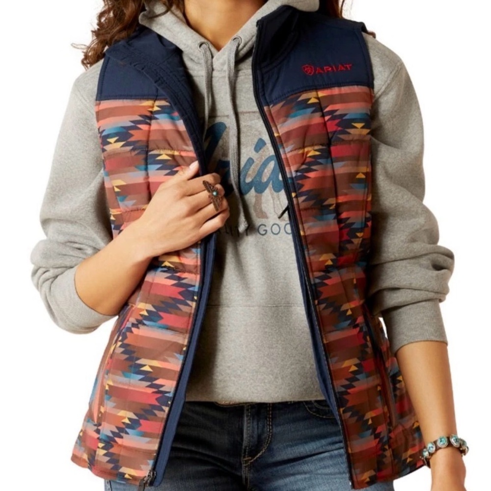 Ariat R.E.A.L. Crius Insulated Vest Size XXL , Mirage Southwest Print 10046684